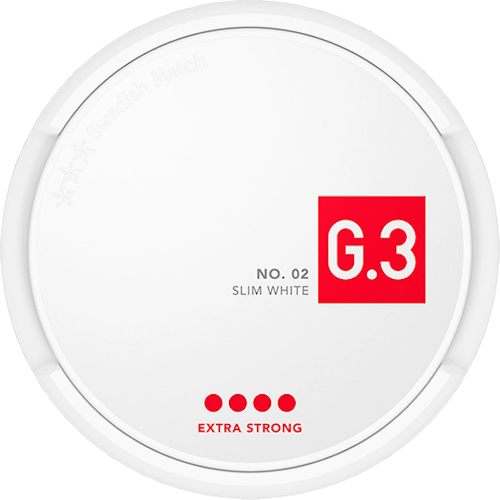 General G.3 Slim White Extra Strong – slim white snus with bold tobacco flavor and extra strong nicotine kick.