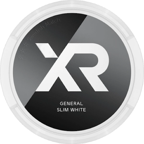 General XR Slim White Snus mit würzigem Tabakgeschmack und Zitrus-Bergamotte-Noten im Slim-Format
