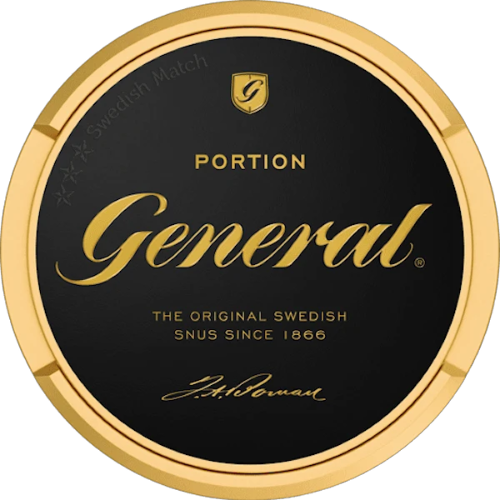 General Original Portion – classic Swedish snus with rich tobacco flavor and moist portions for authentic taste.
