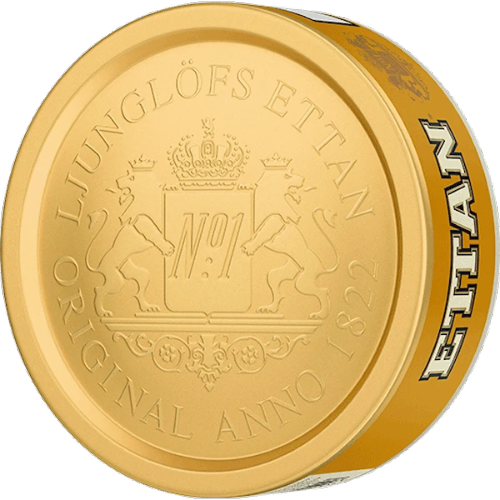 Ettan Lös Snus loose snus with dark tobacco character, malt, smoke and dark chocolate flavor since 1822

