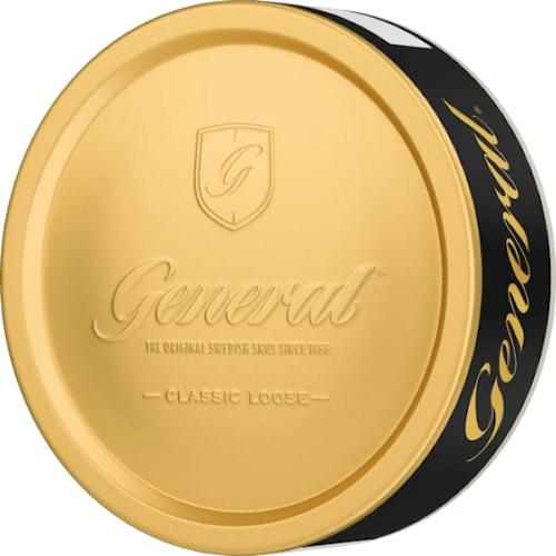 General Classic Loose – traditional Swedish loose snus with rich tobacco flavor and authentic moist texture.
