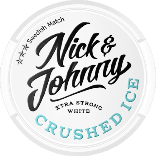 Nick & Johnny Crushed Ice Xtra Strong snus with refreshing mint flavor and extra strong nicotine kick.
