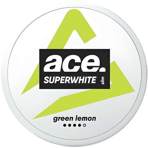 Ace Green Lemon All White Snus, schlanke Nikotinbeutel, 9,6mg Nikotin, frischer Zitronengeschmack
Ace Green Lemon All White Snus, schlanke Nikotinbeutel, 9,6mg Nikotin, frischer Zitronengeschmack