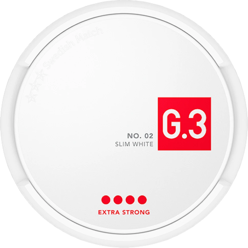 General G.3 Slim White Extra Strong – slim white snus with bold tobacco flavor and extra strong nicotine kick.