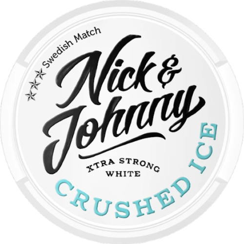 Nick & Johnny Crushed Ice Xtra Strong snus with refreshing mint flavor and extra strong nicotine kick.
