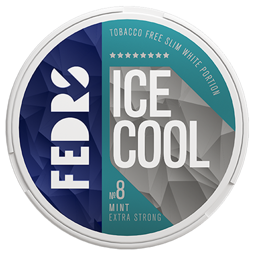 FEDRS ICE COOL MINT 8 slim nicotine pouches with frosty menthol flavor and strong nicotine content
