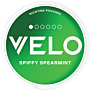 VELO Spiffy Spearmint Mini – refreshing spearmint flavor, ultra-compact format, 4 mg nicotine per pouch.
