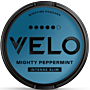 VELO Mighty Peppermint 5 nicotine pouches with peppermint and menthol flavor, 14mg nicotine, tobacco-free
