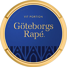 Göteborgs Rapé White Large – classic Swedish snus with mild tobacco taste and clean white large portions.
