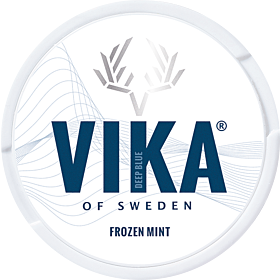 Vika Frozen Mint nicotine pouches with icy menthol flavor and high nicotine content 25 mg/g