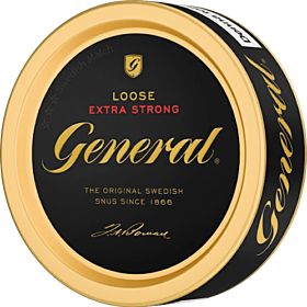 General Classic Loose Extra Strong – traditional Swedish loose snus with rich tobacco flavor and extra strong kick.

