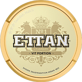 Ettan White Portion Snus – classic Swedish snus with pure tobacco flavor and white portions for a clean experience.
