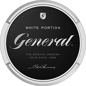 General White Portion – classic Swedish snus with rich tobacco flavor in clean white portions for a fresh experience.
