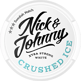 Nick & Johnny Crushed Ice Xtra Strong snus with refreshing mint flavor and extra strong nicotine kick.
