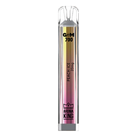 AROMA KING GEM 700 Peach Ice disposable vape with sweet peach and cool menthol flavor
AROMA KING GEM 700 Peach Ice disposable vape with sweet peach and cool menthol flavor