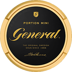 General Original Mini Swedish snus – mini portion snus with spicy tobacco flavor, bergamot notes and hints of tea, hay and leather