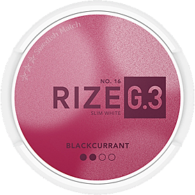 G.3 Rize Slim White Normal Swedish snus – slim white portion snus with smooth, balanced flavor