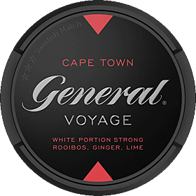 General Voyage Cape Town White Portion Strong Swedish snus – strong white portion snus with spicy tobacco, rooibos, ginger and lime flavor notes