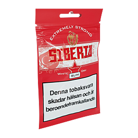 Siberia Red White Dry Portions SLIM Soft Pack 13g with strong tobacco blend and distinct mint flavor
