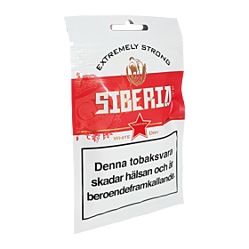 Siberia Red White Dry Portions 16g Soft Pack with strong tobacco blend and distinct mint flavor
