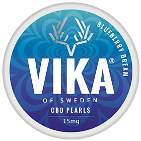 VIKA CBD PEARLS 15mg Blueberry Dream – sweet blueberry flavor with relaxing CBD effect
