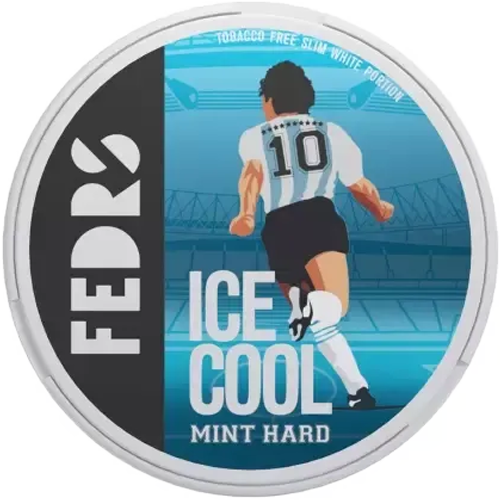 FEDRS ICE COOL MINT HARD slim nicotine pouches with fresh menthol flavor and strong nicotine content
