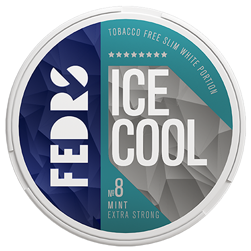 FEDRS ICE COOL MINT 8 slim nicotine pouches with frosty menthol flavor and strong nicotine content
FEDRS ICE COOL MINT 8 slim nicotine pouches with frosty menthol flavor and strong nicotine content