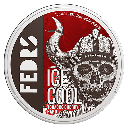 FEDRS ICE COOL TOBACCO CHERRY HARD slim nicotine pouches with spicy tobacco and sweet cherry flavor
FEDRS ICE COOL TOBACCO CHERRY HARD slim nicotine pouches with spicy tobacco and sweet cherry flavor