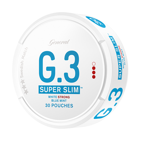 G.3 Super Slim White Strong Blue Mint – erfrischender Minzgeschmack in super schlanken weißen Portionen mit starker Stärke.
G.3 Super Slim White Strong Blue Mint – erfrischender Minzgeschmack in super schlanken weißen Portionen mit starker Stärke.
