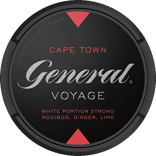 General Voyage Cape Town White Portion Strong Swedish snus – strong white portion snus with spicy tobacco, rooibos, ginger and lime flavor notes