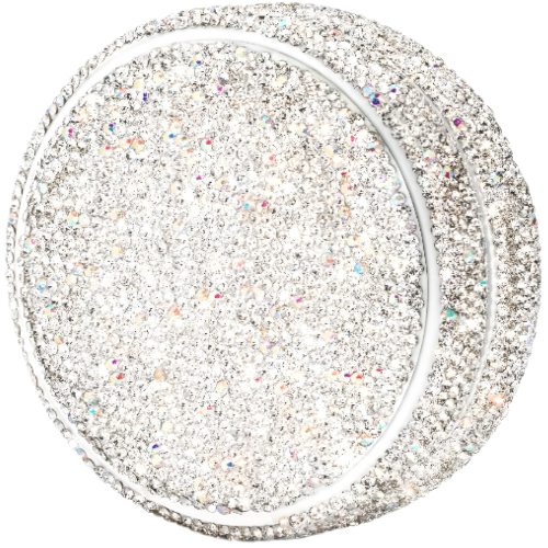 Sparkling KellyCan luxury box fully covered in hand-set rhinestones for a glamorous design
