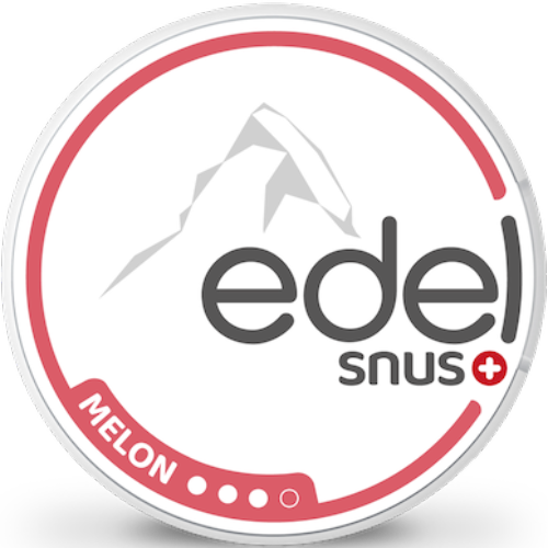 Edel Snus Melon slim pouches with refreshing melon flavor and medium nicotine for a long-lasting experience.
