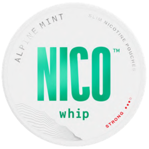 Nico Whip Nikotinbeutel mit Schweizer Menthol- und Eukalyptusgeschmack, weißer Oberfläche und 10 mg/g Nikotin
Nico Whip Nikotinbeutel mit Schweizer Menthol- und Eukalyptusgeschmack, weißer Oberfläche und 10 mg/g Nikotin