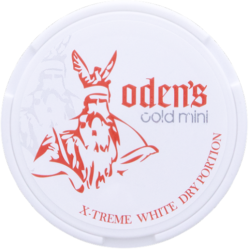 Oden’s Cold Extreme White Dry MINI – mini snus pouches with high nicotine and cool spicy mint flavor.
