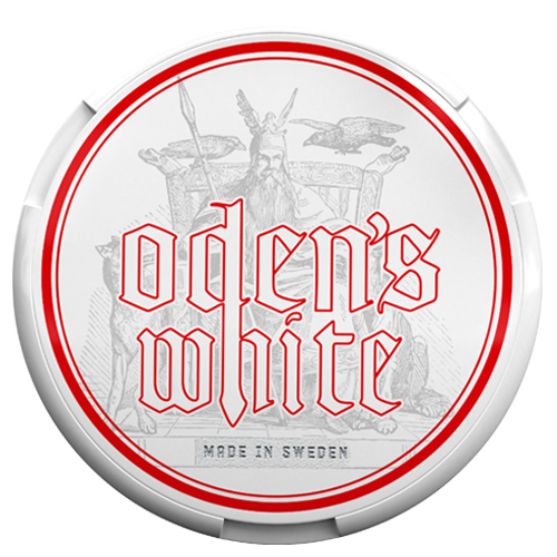 Odens Cold Extreme White Snus – extra strong 22 mg/g nicotine, fresh mint and menthol flavor, white portion.
