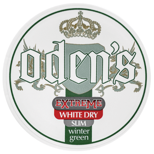 Odens Wintergreen Extreme White Dry Slim snus with refreshing wintergreen taste and ultra-strong nicotine.
Odens Wintergreen Extreme White Dry Slim snus with refreshing wintergreen taste and ultra-strong nicotine.