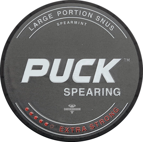 Puck Spearing Snus mit hohem Nikotingehalt und kühlem Schweizer Menthol plus süßer Minze im Großformat
Puck Spearing Snus mit hohem Nikotingehalt und kühlem Schweizer Menthol plus süßer Minze im Großformat