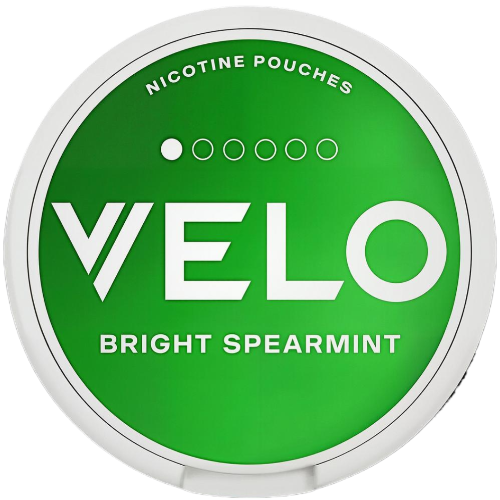 Velo Bright Spearmint Mini – Mini-Nikotinbeutel mit mildem Minz- und starkem Mentholgeschmack, 6 mg.