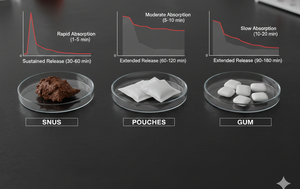 Nicotine Absorption Snus vs Pouches vs Gum