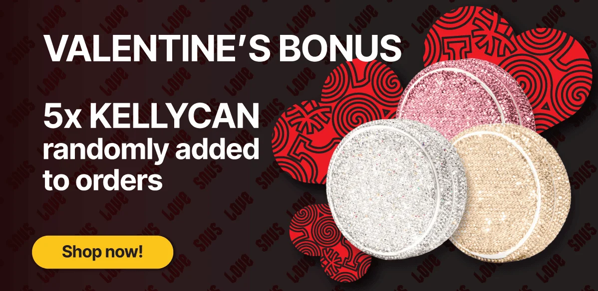 Valentine’s bonus – 5 KellyCan Swedish snus cans randomly added to orders